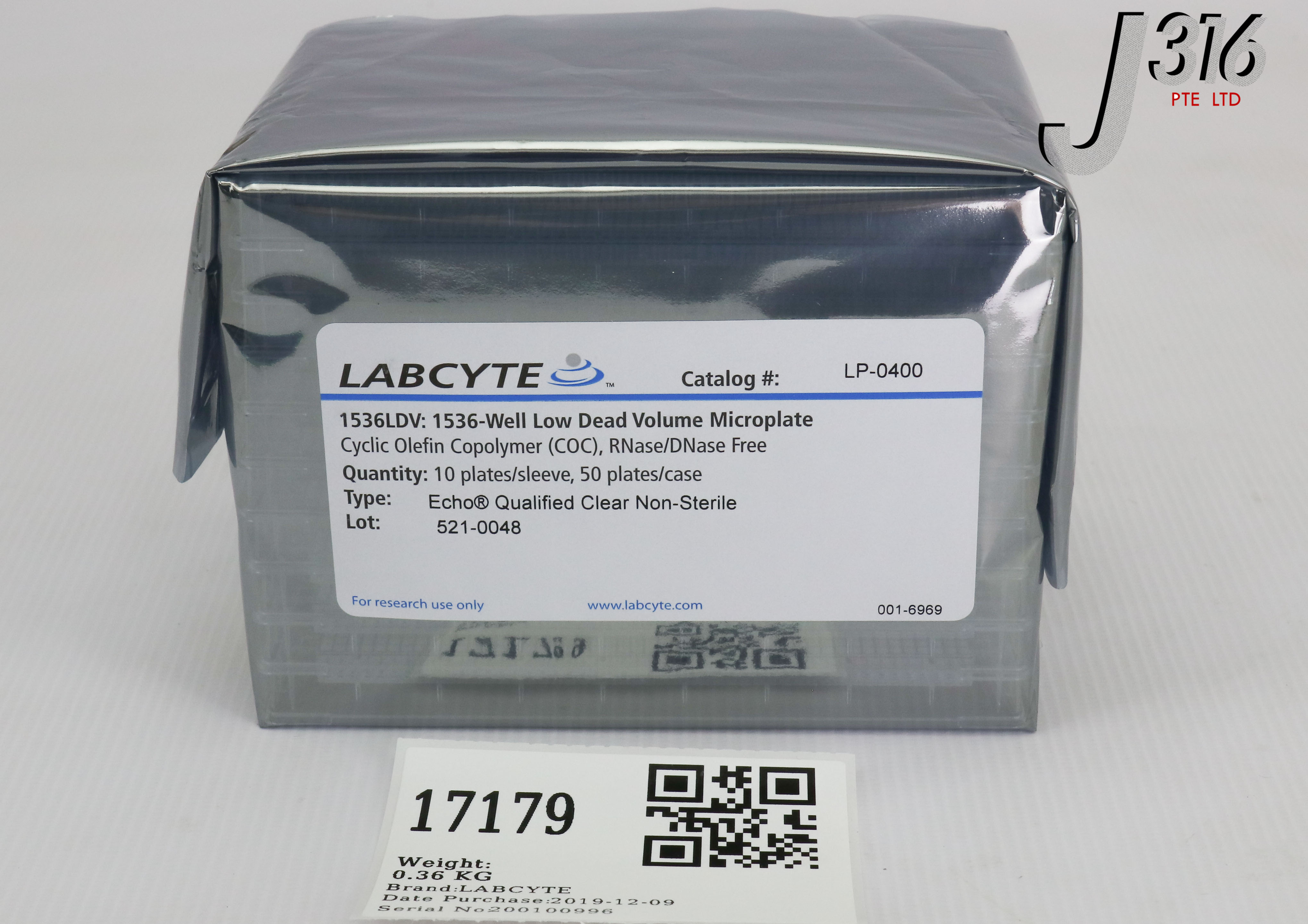 17179 LABCYTE 1536WELL LOW DEAD VOLUME MICROPLATE, ECHO QUALIFIED